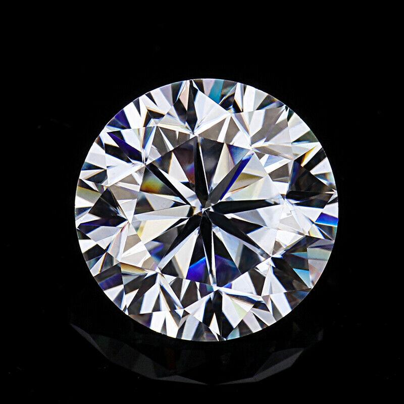 Loose Round Cut Moissanite Stone with Certificate White Color D