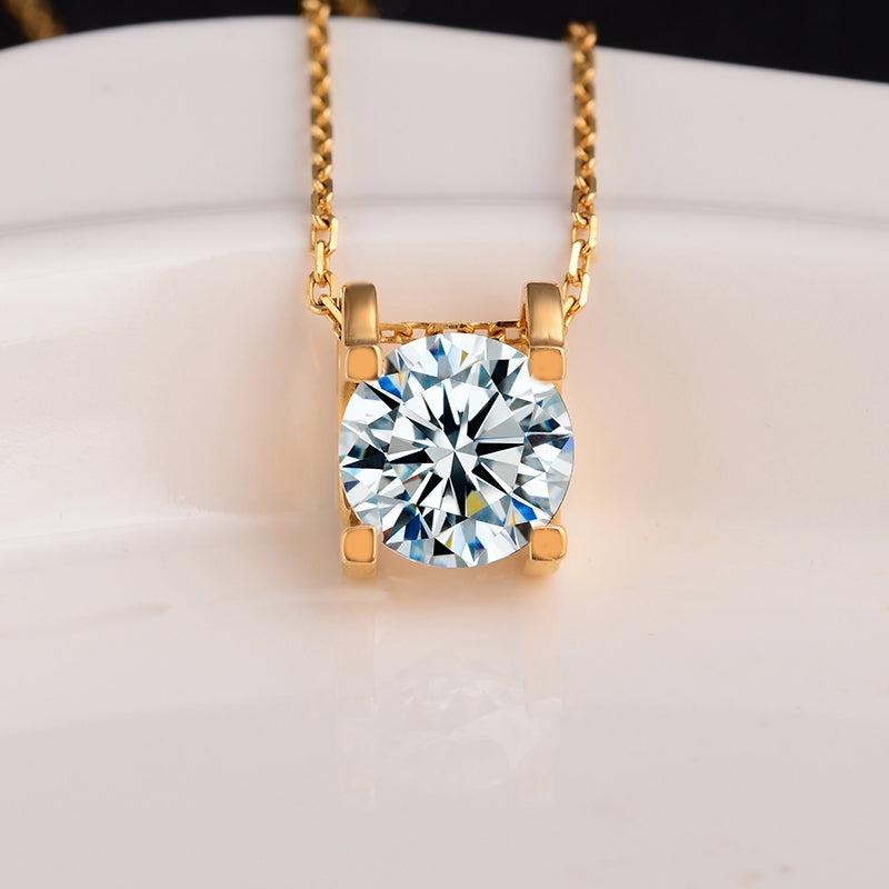 1ct Elegant Moissanite Necklace Pendant