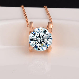 1ct Elegant Moissanite Necklace Pendant