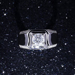 Load image into Gallery viewer, Men&#39;s Ring 4 Stripes - 18k White Gold
