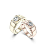 Load image into Gallery viewer, Men&#39;s Ring Moissanite 18k Gold
