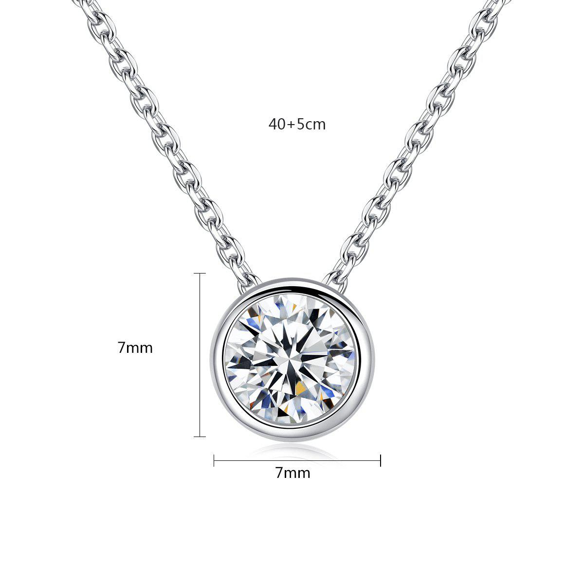 Bubble Moissanite Bezel Necklace 18k Gold