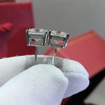 Load image into Gallery viewer, Princess Cut Moissanite Earring Studs
