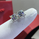 Load image into Gallery viewer, Princess Cut Moissanite Earring Studs
