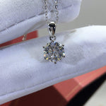 Load image into Gallery viewer, 6 Prong Moissanite Pendant Necklace 1-5ct
