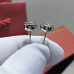 Load image into Gallery viewer, Round Cut Bezel Moissanite Earring Studs
