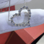 Load image into Gallery viewer, Moissanite Heart Necklace Big Size
