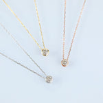 Load image into Gallery viewer, Bubble Moissanite Bezel Necklace 18k Gold
