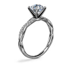 Load image into Gallery viewer, 1ct Moissanite Twist Engagement Ring | 18k Rose- / White Gold
