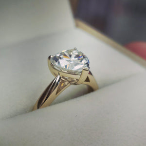 2ct Heart Cut Moissanite Engagement Ring