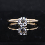 Load image into Gallery viewer, 1ctw Cushion Cut Moissanite Hidden Halo Ring in 14k Solid Gold
