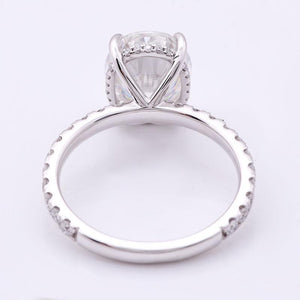 2ct Oval Cut Moissanite Hidden Halo Ring