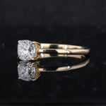 Load image into Gallery viewer, 1ctw Cushion Cut Moissanite Hidden Halo Ring in 14k Solid Gold
