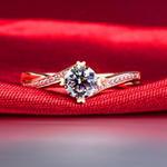 Load image into Gallery viewer, 1ct Moissanite Twist Engagement Ring | 18k Rose- / White Gold
