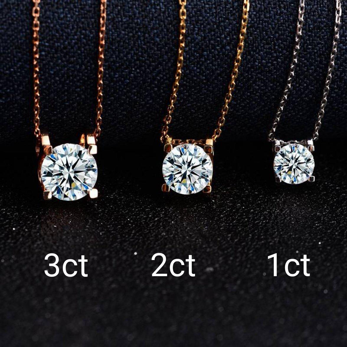 1ct Elegant Moissanite Necklace Pendant