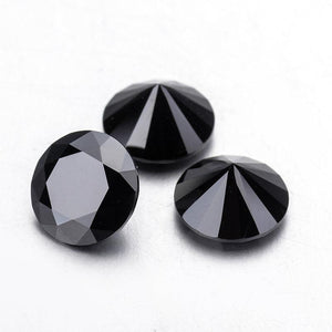 Black Loose Moissanite Stone Round Cut