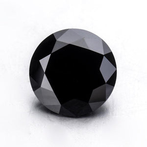 Black Loose Moissanite Stone Round Cut