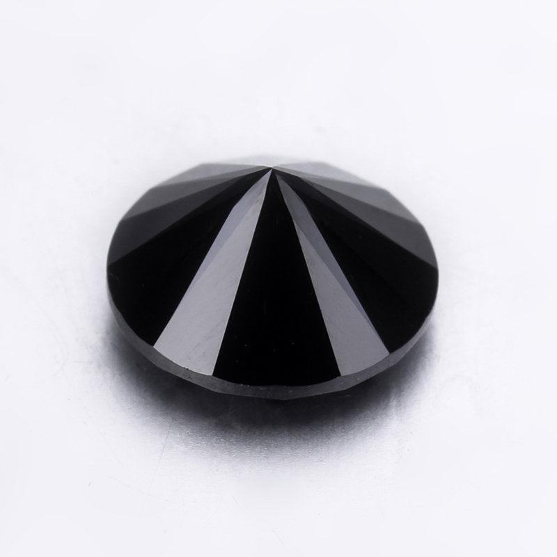 Black Loose Moissanite Stone Round Cut