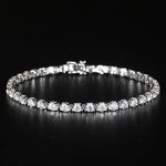 Load image into Gallery viewer, 16.3cm Full Moissanite Tennis Bracelet Solid 18k White Gold | 6 1/3&quot;
