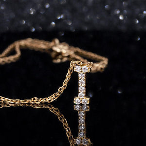 Lab-Diamond A-Z Initial Letter Necklace | 18k Gold