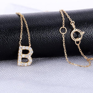 Lab-Diamond A-Z Initial Letter Necklace | 18k Gold