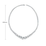 Load image into Gallery viewer, 92 pcs Moissanite Diamond Tennis Necklace | Solid 18k White Gold
