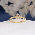 Load image into Gallery viewer, 5x7mm Three Stone Oval Cut Moissanite Engagement Ring 14k Gold
