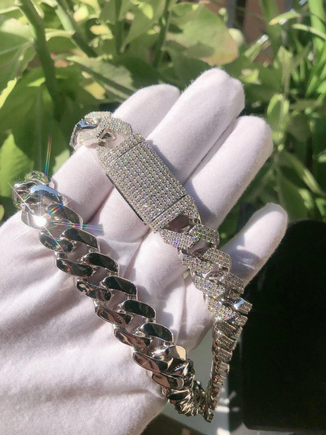 The GLD Shop Micro Diamond Prong Cuban Bracelet