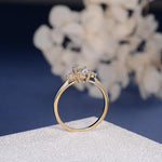 Load image into Gallery viewer, 5x7mm Three Stone Oval Cut Moissanite Engagement Ring 14k Gold
