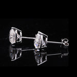 Load image into Gallery viewer, Heart Cut Moissanite Earring Studs 14k White Gold
