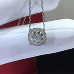 Load image into Gallery viewer, 18k White Gold 1ct Moissanite Pendant Necklace
