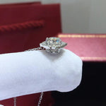 Load image into Gallery viewer, 18k White Gold 1ct Moissanite Pendant Necklace
