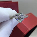 Load image into Gallery viewer, Heart Halo Moissanite Engagement Ring | 18k Gold
