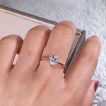 Load image into Gallery viewer, Heart Cut Moissanite Engagement Ring in 18k Gold
