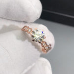 Load image into Gallery viewer, Honeycomb | Hexagonal Round Cut Moissanite Ring
