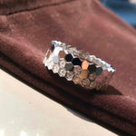 Load image into Gallery viewer, Honeycomb | Modern Moissanite Ring - 18k Gold
