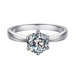 Load image into Gallery viewer, 1ct Solitaire Moissanite Ring 925 Silver 6 Prong
