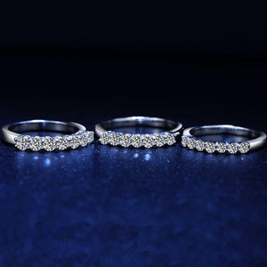 Classic 7 Stone Moissanite Wedding Band 0.7CTW