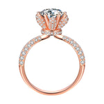 Load image into Gallery viewer, Rosy | Crimson Moissanite Engagement Ring in 18k Rose Gold
